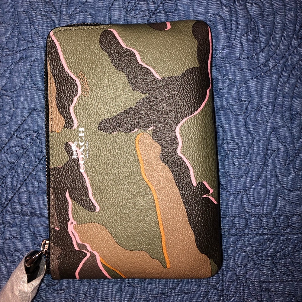 Camo coach wristlet